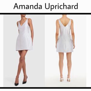 Amanda Uprichard Verity A-Line Mini Dress Women’s Small Silver
